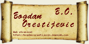 Bogdan Orestijević vizit kartica